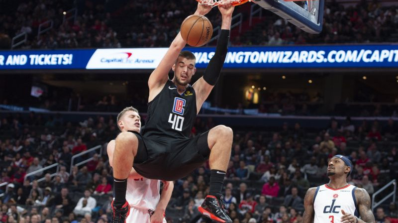 Ivica Zubacs uzbrukumā. Foto: USA Today Sports/Scanpix