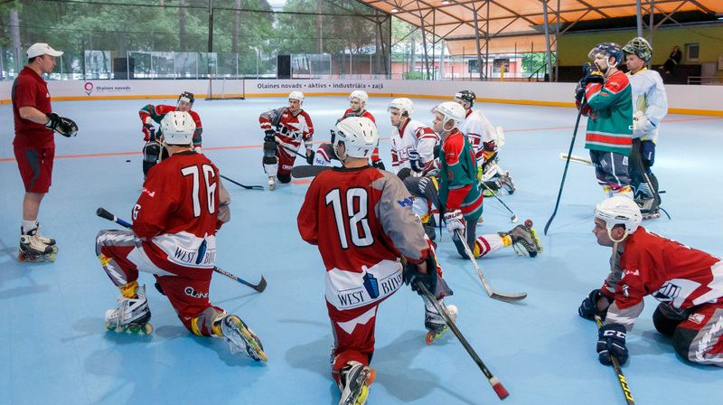 Latvijas inline hokeja izlase. Foto: lhf.lv
