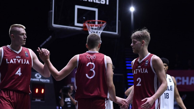 Latvijas U23 izlases basketbolisti. Foto: FIBA