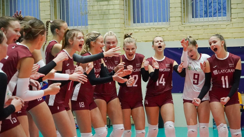 U17 Latvijas meiteņu volejbola izlase. Foto: CEV