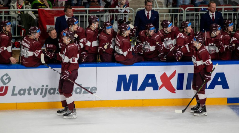 Latvijas Hokeja izlase. Foto: LHF