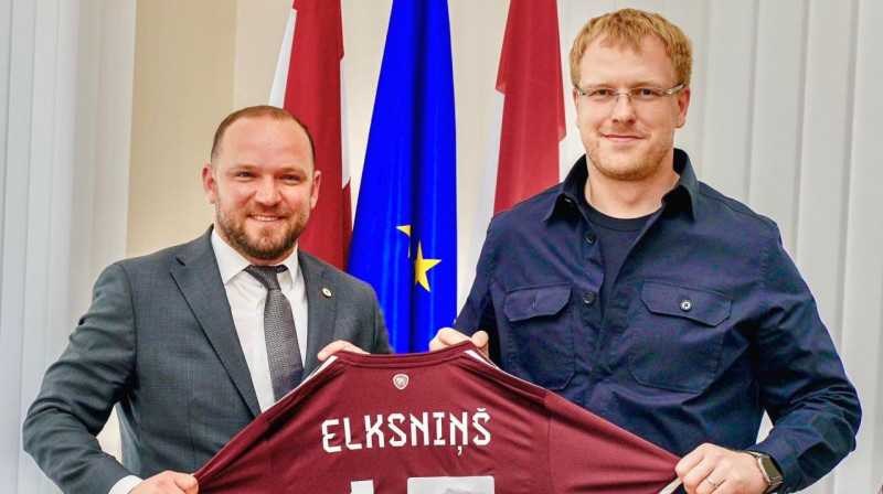 LFF prezidents Vadims Ļašenko un Daugavpils pilsētas domes priekšsēdētājs Andrejs Elksniņš. Foto: Vadima Ļašenko "Facebook" konts