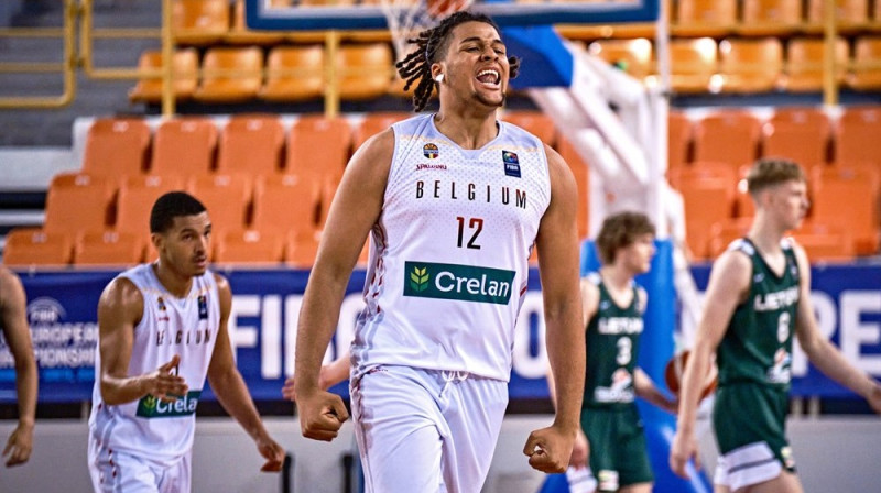 Beļģijas U20 valstsvienības basketbolists Maksims Bilolo Katuala. Foto: FIBA