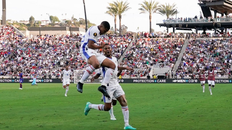 Panamas valstsvienības futbolisti. Foto: Gregory Bull/AP/Scanpix