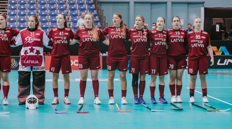 Latvijas izlase, foto: IFF Floorball