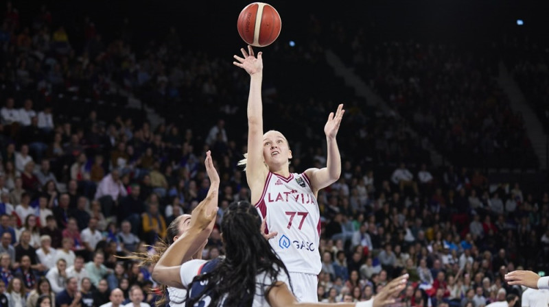 Enija Vīksne 2023. gada 9. novembrī Puatjē. Foto: EuroBasket Women
