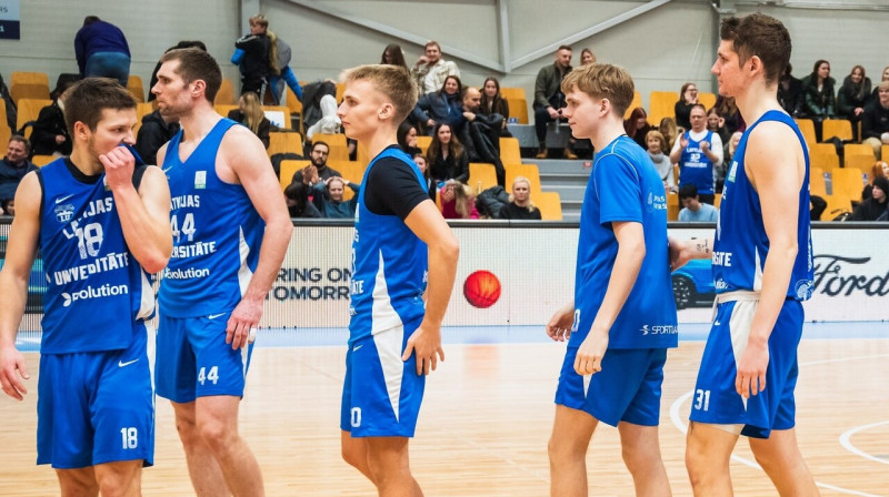 "Latvijas Universitātes" basketbolisti. Foto: LU basketbols