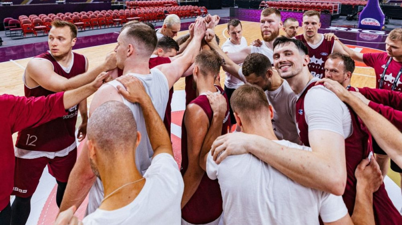 Latvijas basketbola izlase. Foto: LBS