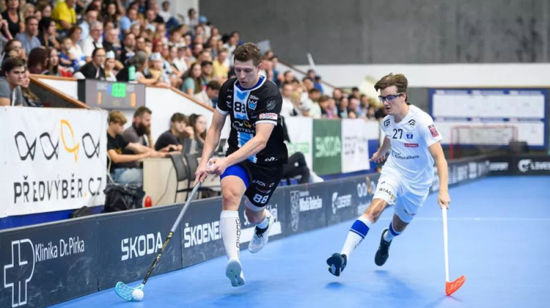 Epizode no "Mlada Boleslav" un "Zug United" komandu cīņas, foto: : Martin Flousek / Předvýběr.CZ Floorball MB