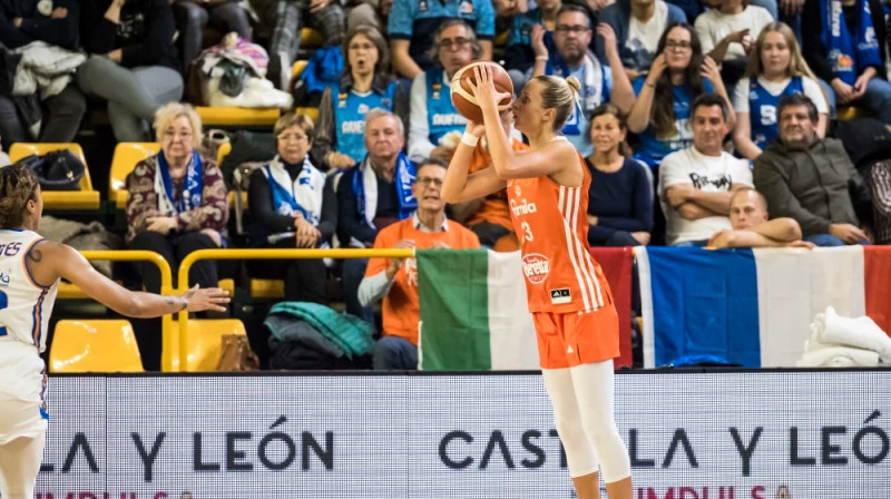 Kitija Laksa 2024. gada 30. oktobrī. Foto: EuroLeague Women