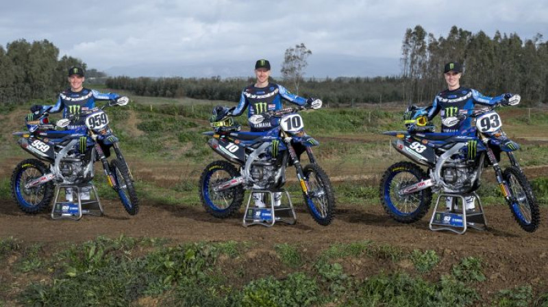 "Yamaha" rūpnīcas komandas trijotne. Foto: Yamaha Racing