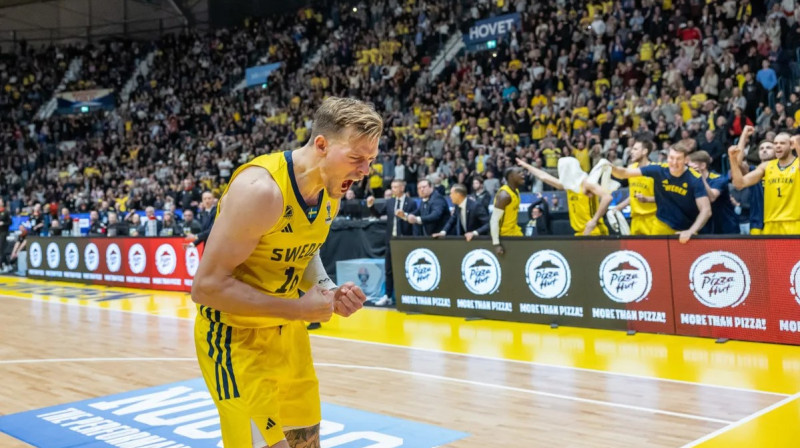 Zviedrijas valstsvienības basketbolists Nikolass Spairss. Foto: FIBA