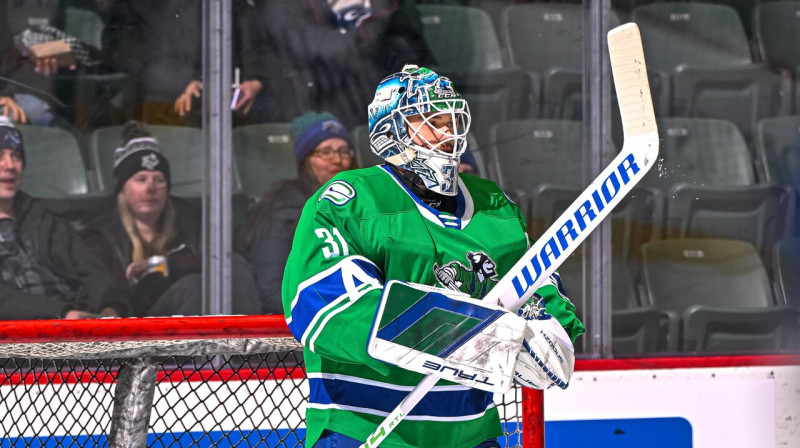 Artūrs Šilovs. Foto: Abbotsford Canucks