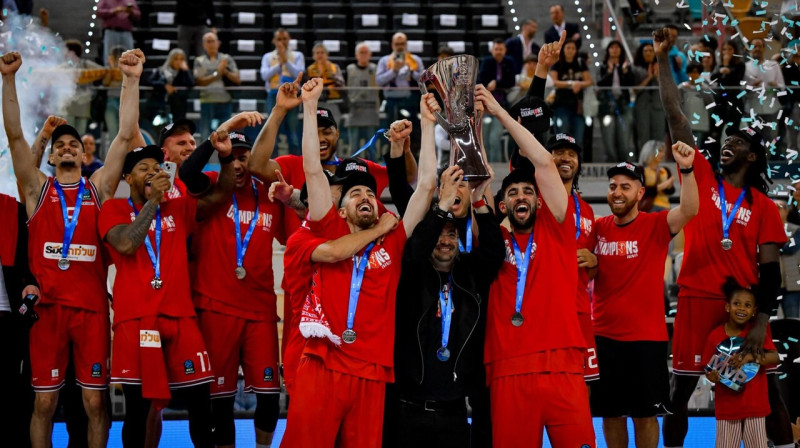 2025. gada ULEB Eirokausa uzvarētāja Telavivas "Hapoel". Foto: Hapoel Tel Aviv BC