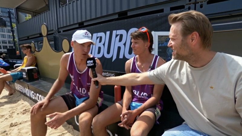 Gustavs Auziņš un Arturs Kanē. Foto: Queen & King of the Court