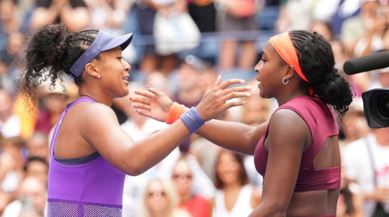 Naomi Osaka un Koko Gofa. Foto: Imagn Images/Reuters/Scanpix