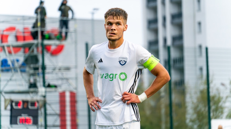 "Grobiņas" kapteinis Dāvids Družiņins. Foto: Margarita Vigule