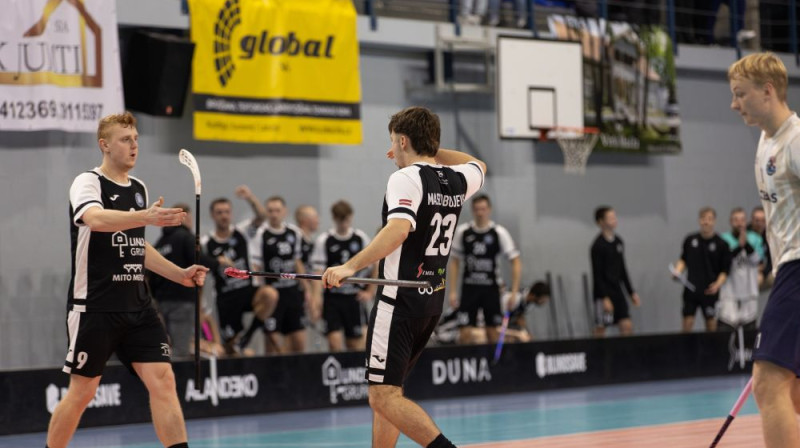 Miks Maslobojevs (#23) spēlē pret Bauskas komandu atzīmējās ar trim vārtu guvumiem, foto: FK Kuldīga