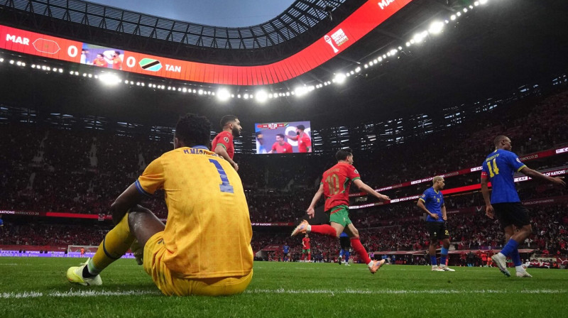 Mirklis pēc Brāhīma Diasa vārtu guvuma Āfrikas Nāciju kausa astotdaļfinālā. Foto: Sebastien Bozon/AFP/Scanpix