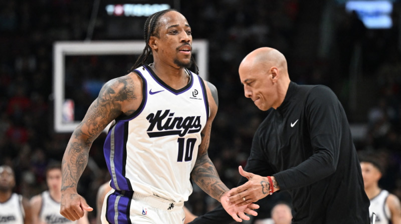 Demars Derouzens un Dags Kristijs. Foto: Imagan/Scanpix