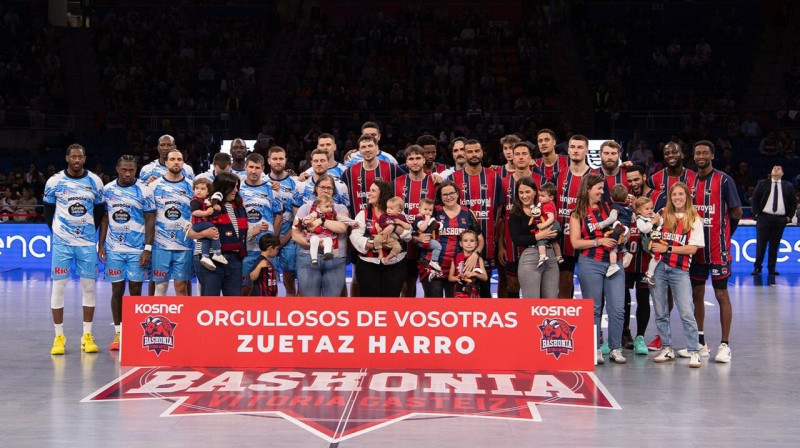 Lugo "Breogán" un Vitorijas "Baskonia" basketbolisti. Foto: Baskonia