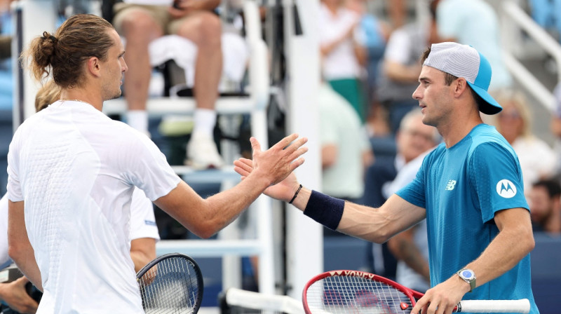Aleksandrs Zverevs un Tomijs Pols. Foto: Getty Images/AFP/Scanpix