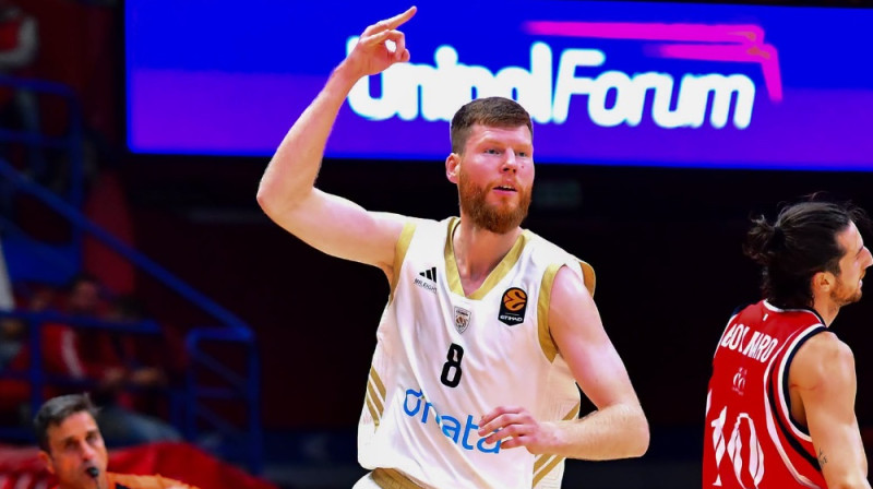 Dāvis Bertāns. Foto: Dubai Basketball Club