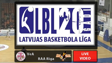 18:30 LBL2 fināls: Ventspils augstskola - BAA Rīga