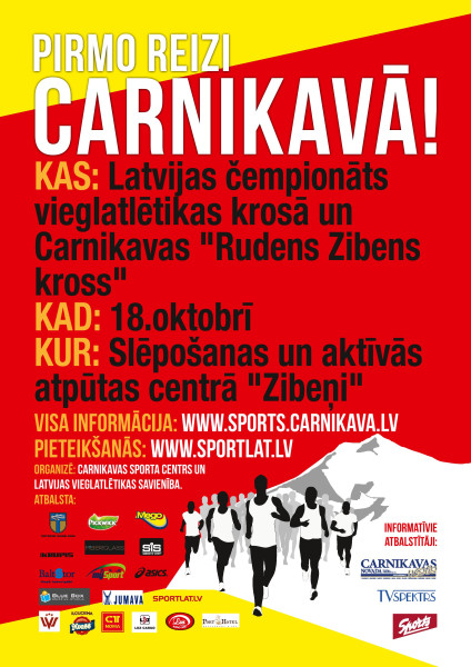 Carnikavā notiks Latvijas čempionāts krosā