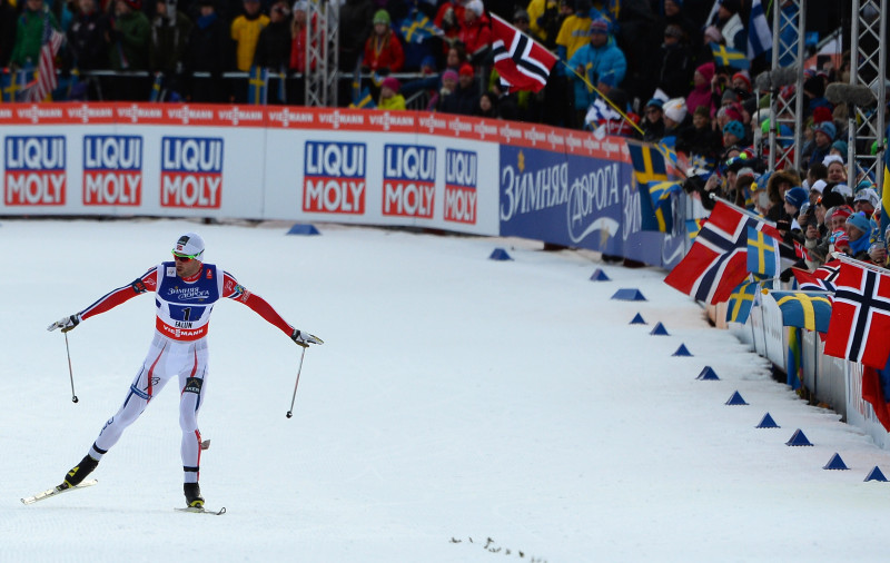 Norvēģijas slēpotājiem abas zelta medaļas pasaules čempionāta komandu sprintā