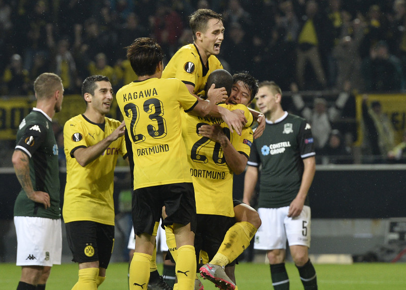 Eiropas līga: "Borussia" izrauj uzvaru, "Liverpool" cīnās neizšķirti Bordo