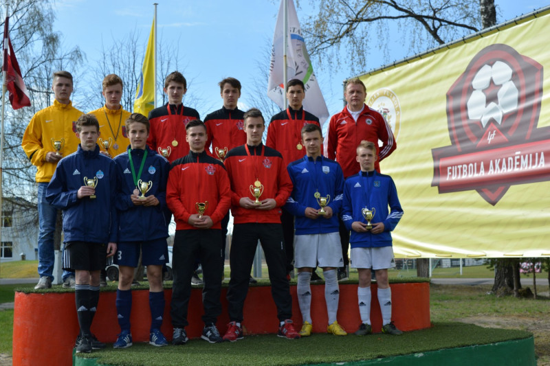 LFF Futbola akadēmijas U-15 reģionālo izlašu pavasara turnīrā triumfē Kurzeme