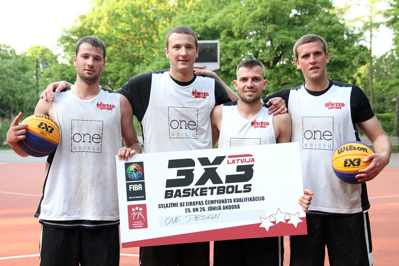 Eiropas 3x3 čempionātā Latviju pārstāvēs "One Design" basketbolisti