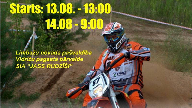 13. un 14. augustā motori rūks enduro galvaspilsētā Vidrižos