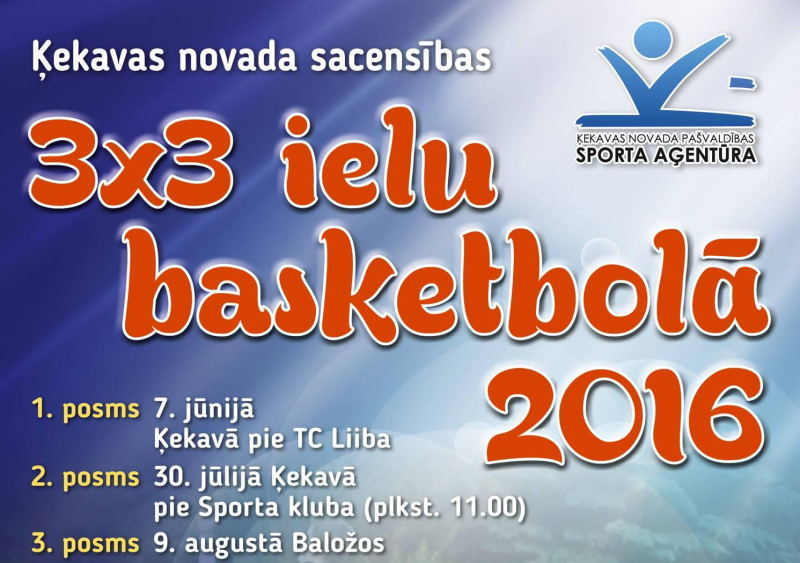 Ķekavas novada 3x3 basketbola sezonas turpinājums 9. augustā Baložos