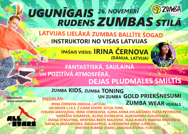 Zumba Fitness maratons - Ugunīgais rudens Zumbas stilā