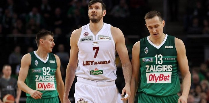 "Žalgiris" pēdējā ceturtdaļā tomēr nolauž sīksto "Lietkabelis" pretestību