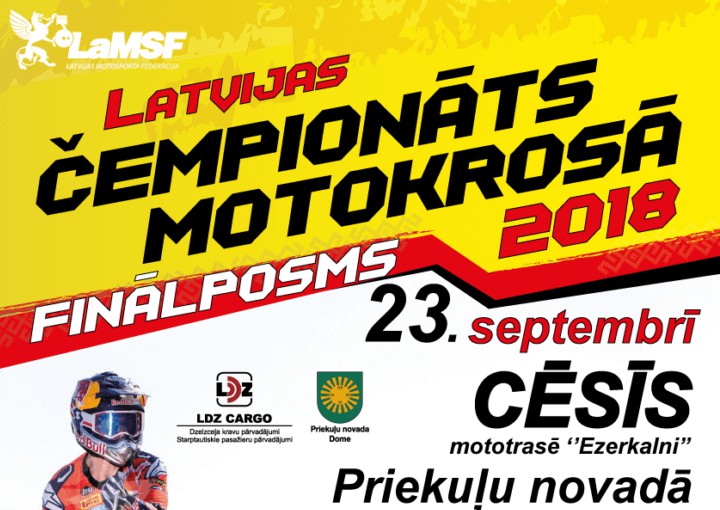 Svētdien Cēsīs tiks noslēgta Latvijas čempionāta sezona motokrosā