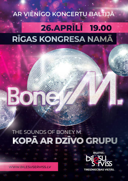 Ar iespaidīgu šovu Rīgā atgriežas disko mūzikas ikona - grupa BONEY M