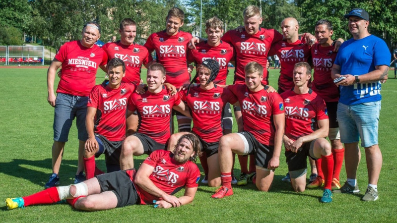 "Miesnieki"/ "Ķekava" trešo gadu pēc kārtas kļūst par Latvijas čempioniem regbijā-7