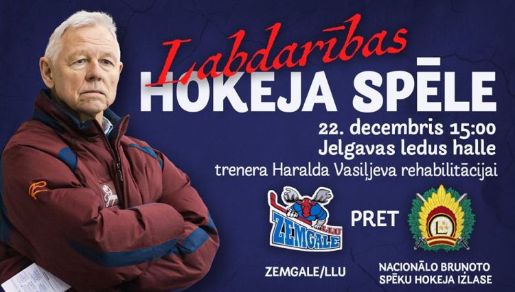 "Zemgale/LLU" rīkos labdarības spēli trenera Haralda Vasiļjeva rehabilitācijai