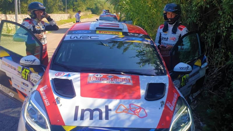 JWRC kopvērtējuma līderis Sesks Sardīnijas WRC ralliju sāk ar ātrāko laiku treniņos