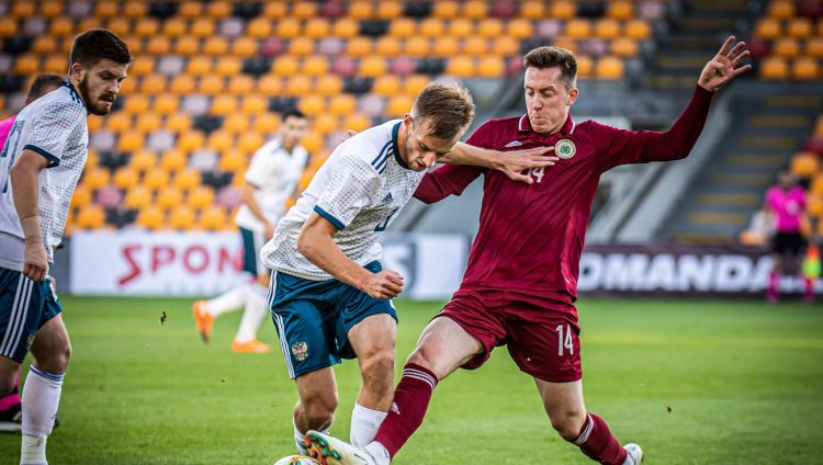 Latvija iesit pēdējās sekundēs, taču piedzīvo sakāvi pret Krievijas U21 izlasi
