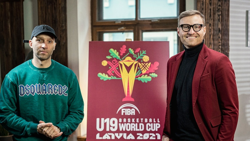 U19 pasaules čempionāta logo pamata elements - Latvijas dižākais koks