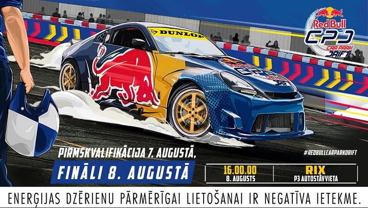 Pirmo reizi Latvijā notiks globālās drifta sacensības ''Red Bull Car Park Drift''