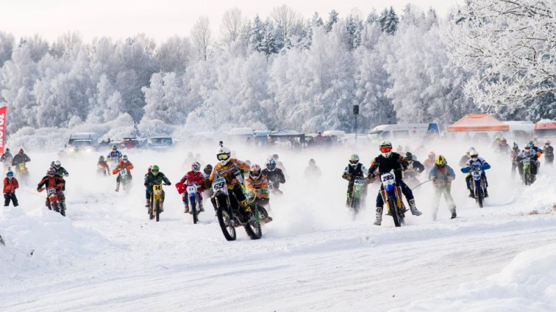 Ziemas motokrosa un skijoringa sezona turpināsies ar posmu Nītaurē