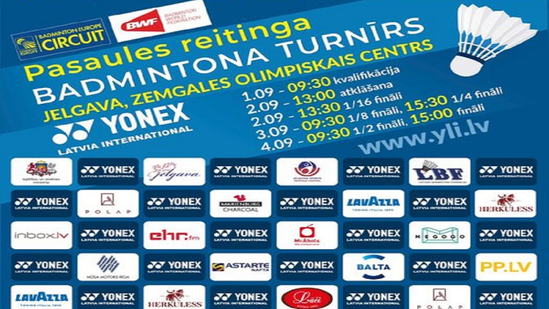 Badmintonisti no tālām valstīm jau ieradušies Jelgavā uz "Yonex Latvia International"