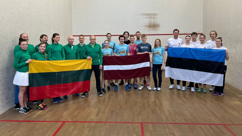 Baltijas skvoša izlašu komandu turnīrā Latvijai otrā vieta