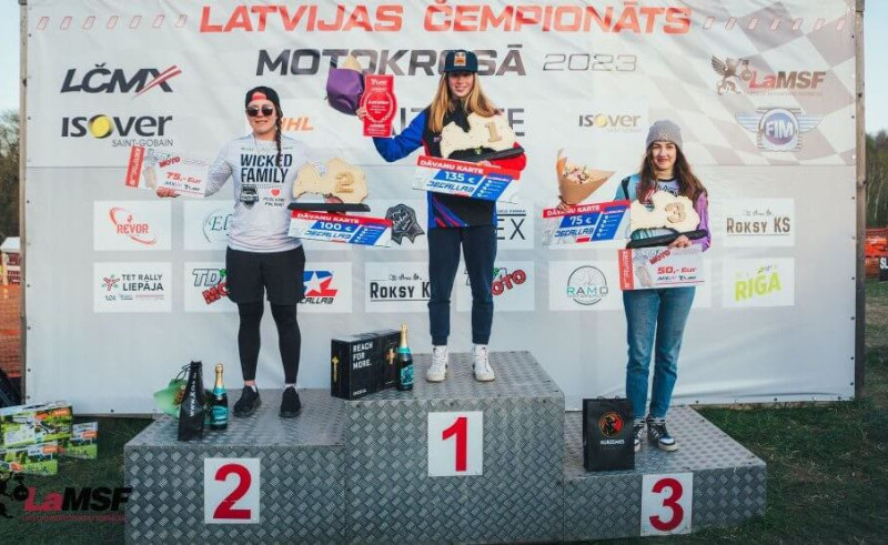 Latvijas čempionāta 1.posmā MX Dāmu klasē uzvar Lietuvas sportiste