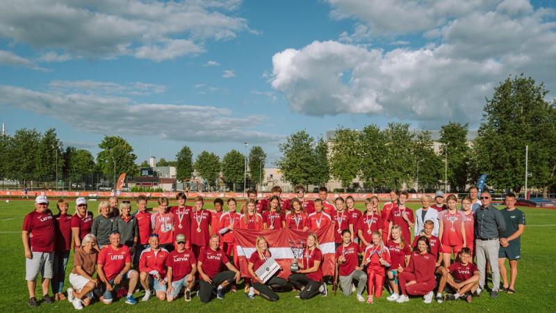 Latvijai uzvara Baltijas U16 komandu čempionātā vieglatlētikā un rekords tāllēkšanā